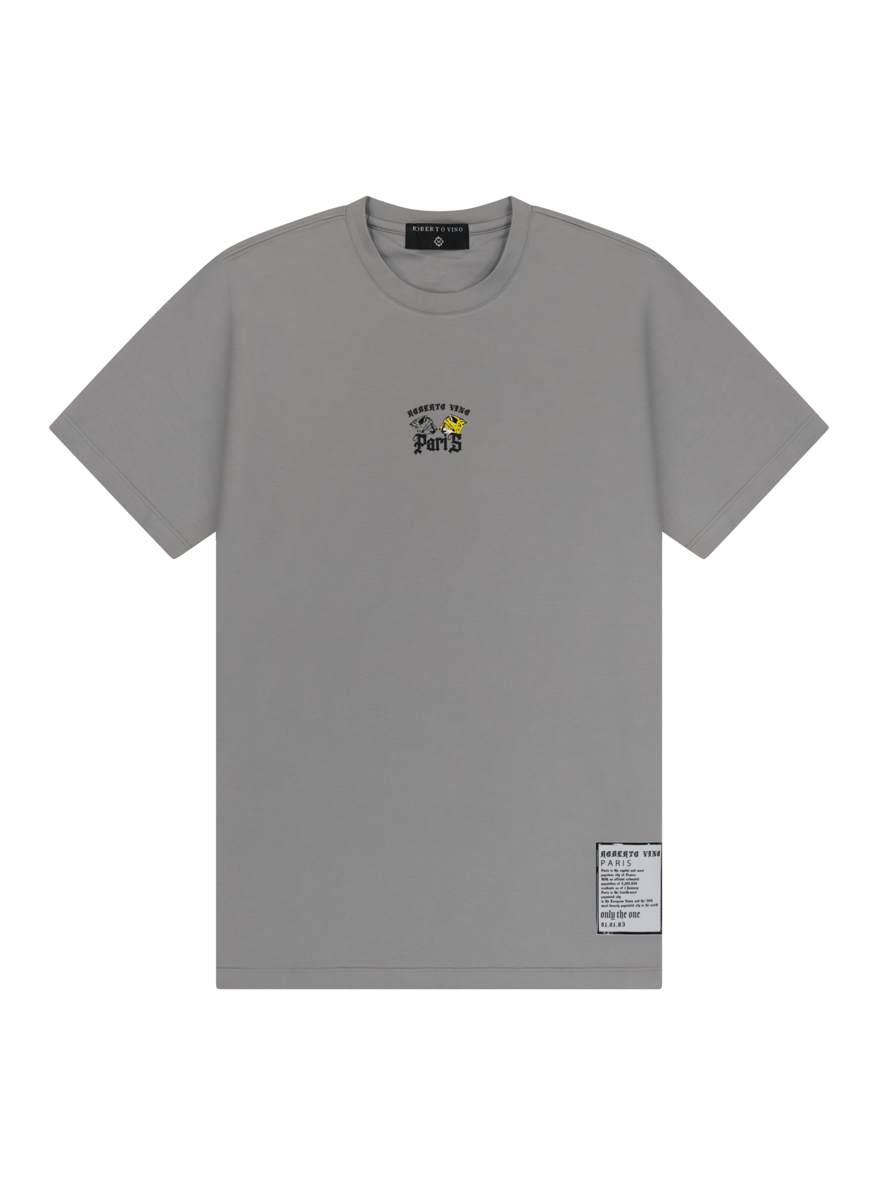 Double Cheetah Tee - Grey