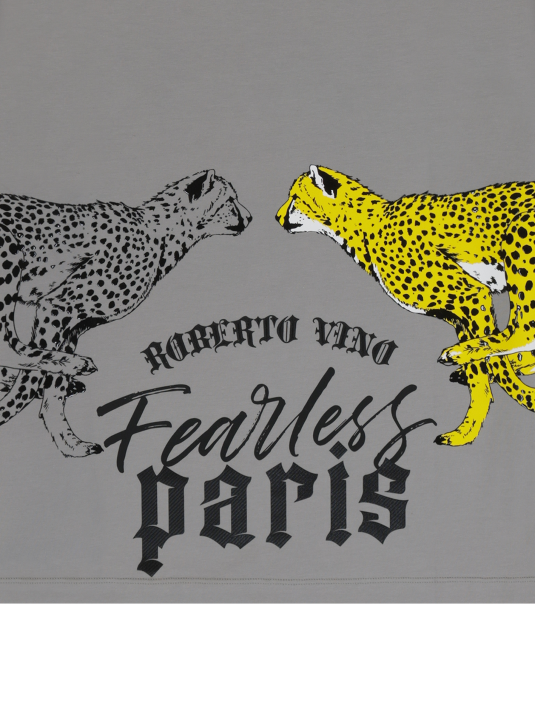Double Cheetah Tee - Grey