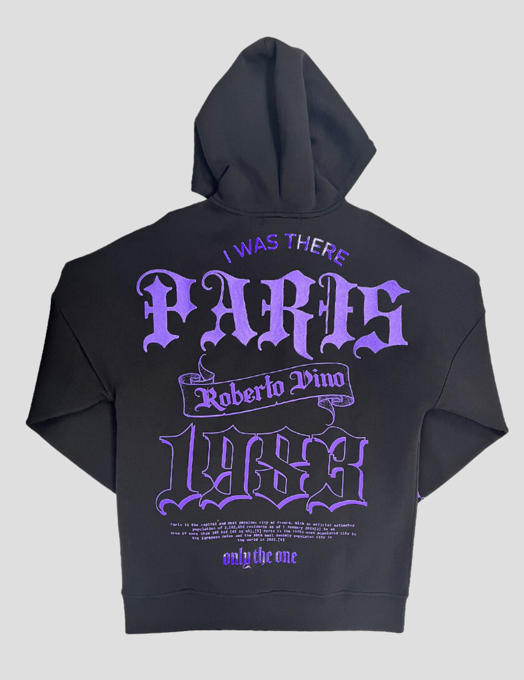 Paris Hoodie Black-Purple