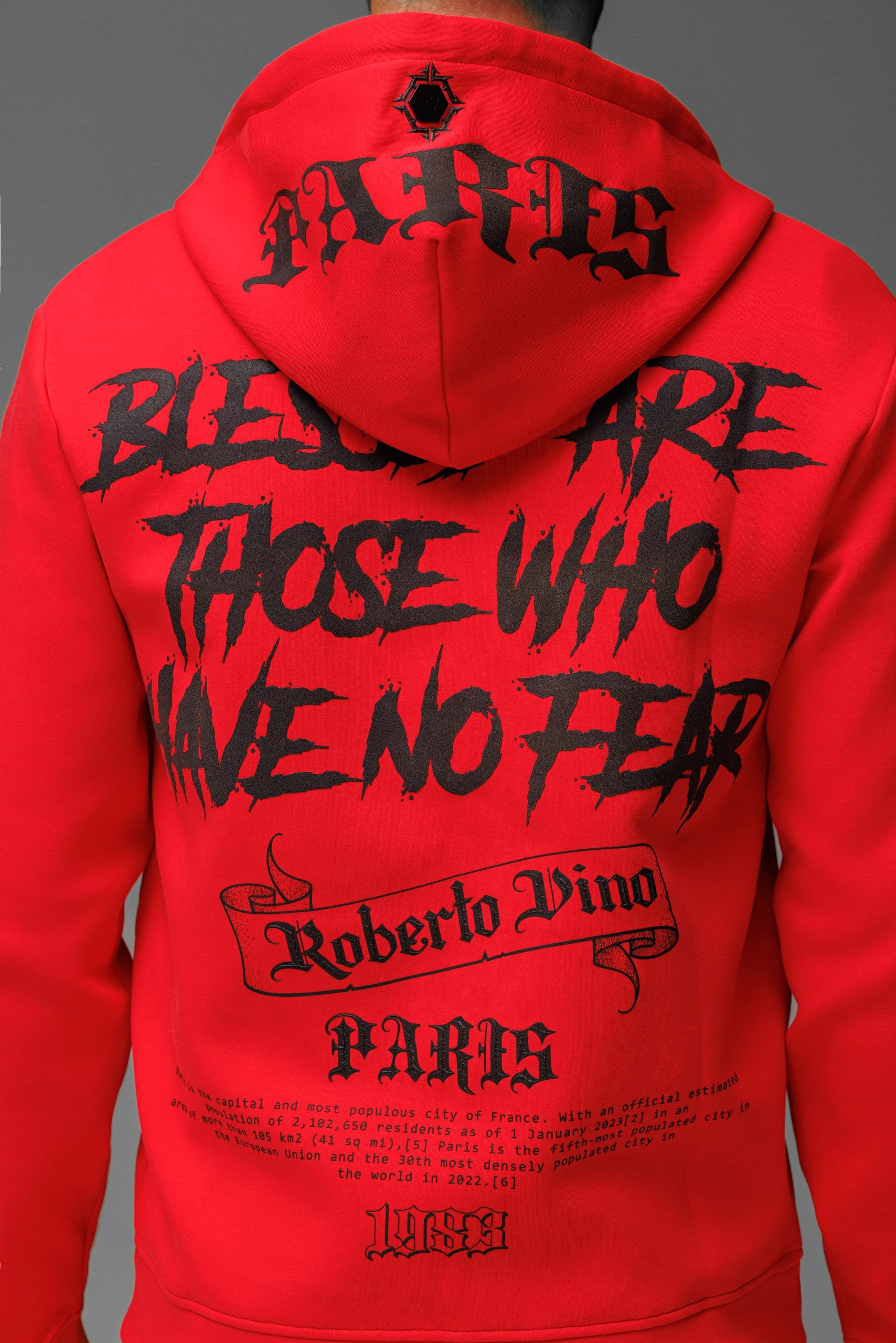 Paris Full Zip Hoodie Red