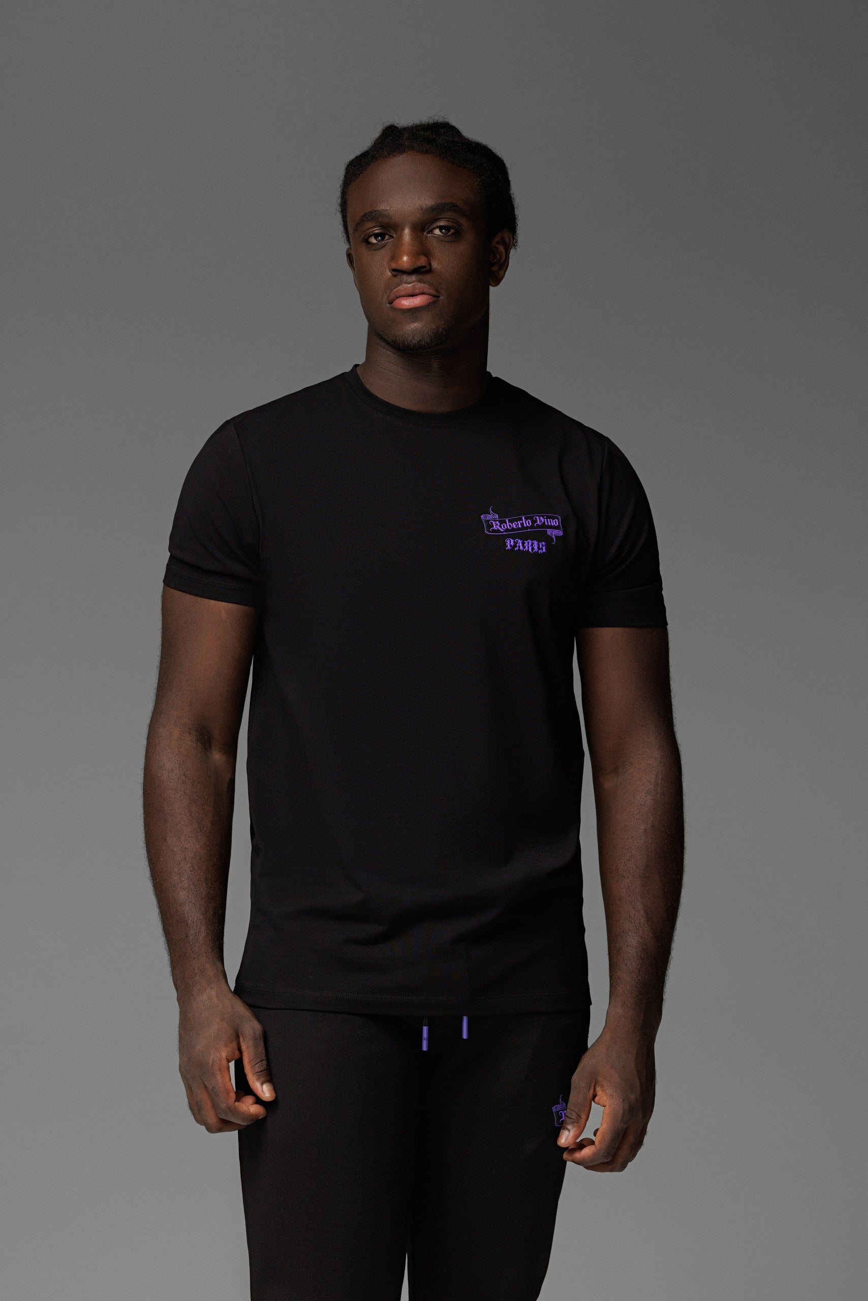 One Paris T-shirt Black-Purple