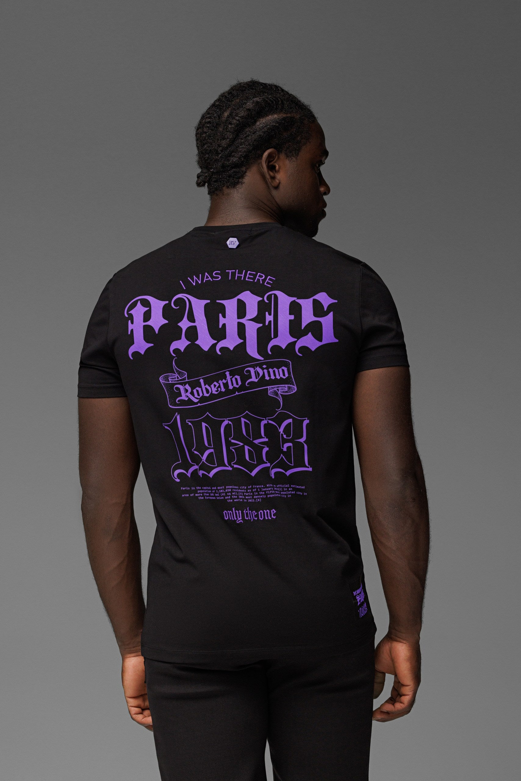 One Paris T-shirt Black-Purple