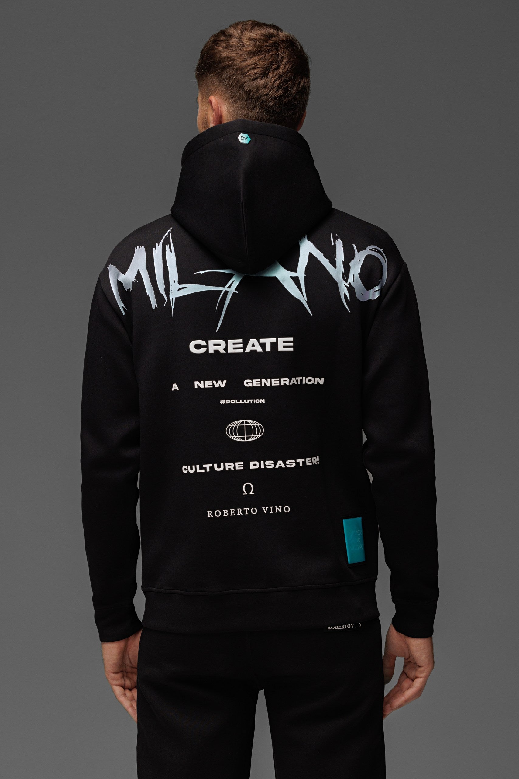 Milano Hoodie Black-White