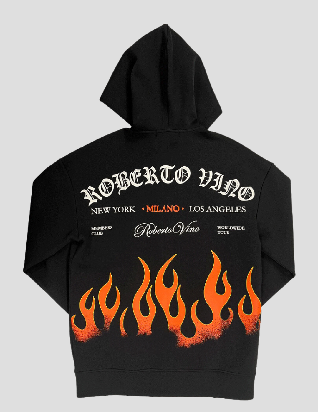 Flame Full Zip Hoodie Black