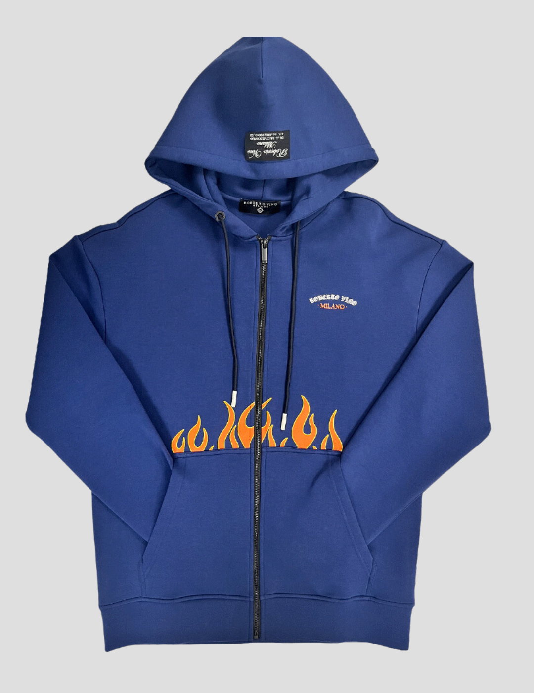 Flame Full Zip Hoodie Navy