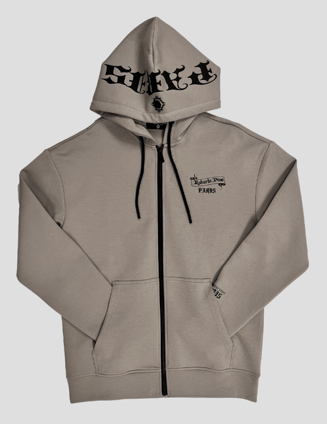 Paris Full Zip Hoodie Grey