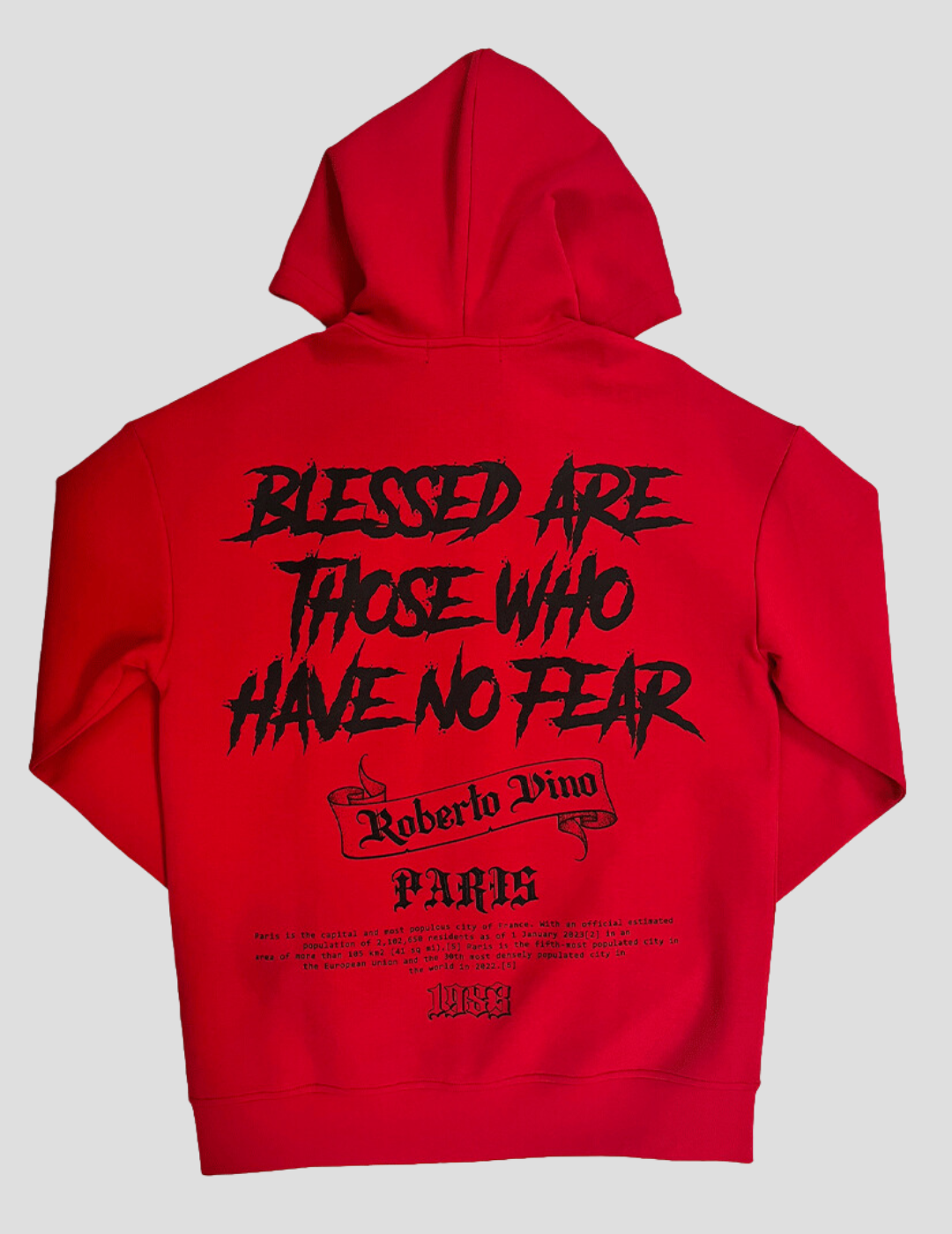 Paris Full Zip Hoodie Red