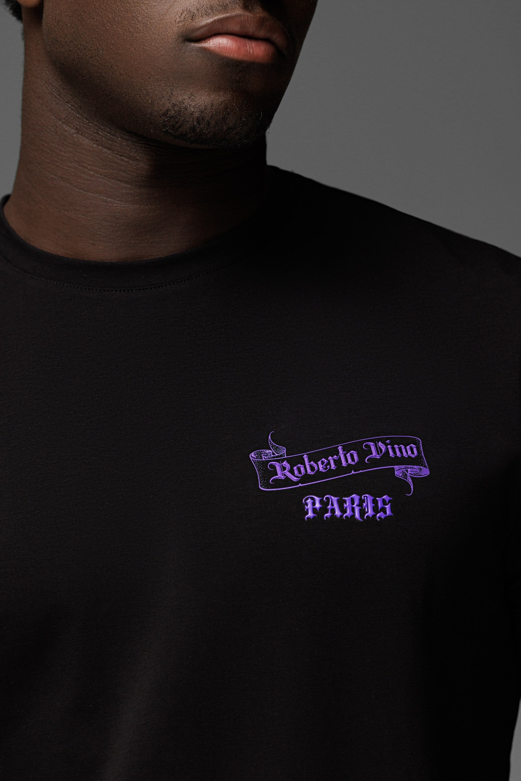 One Paris T-shirt Black-Purple