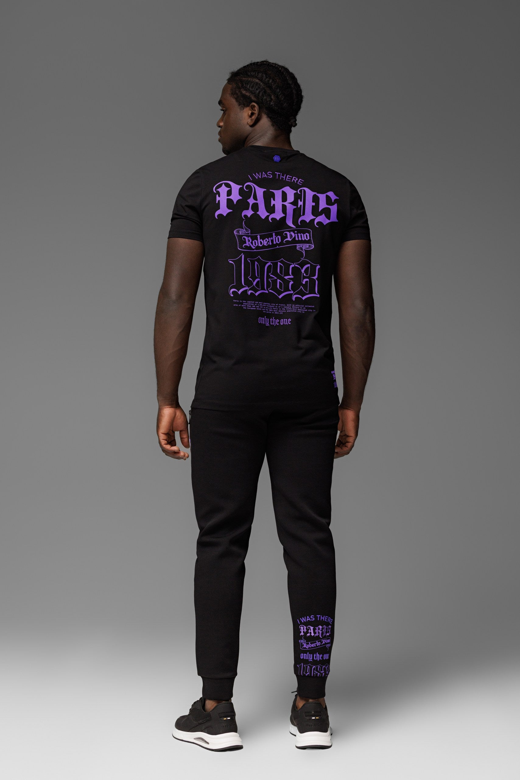 One Paris T-shirt Black-Purple