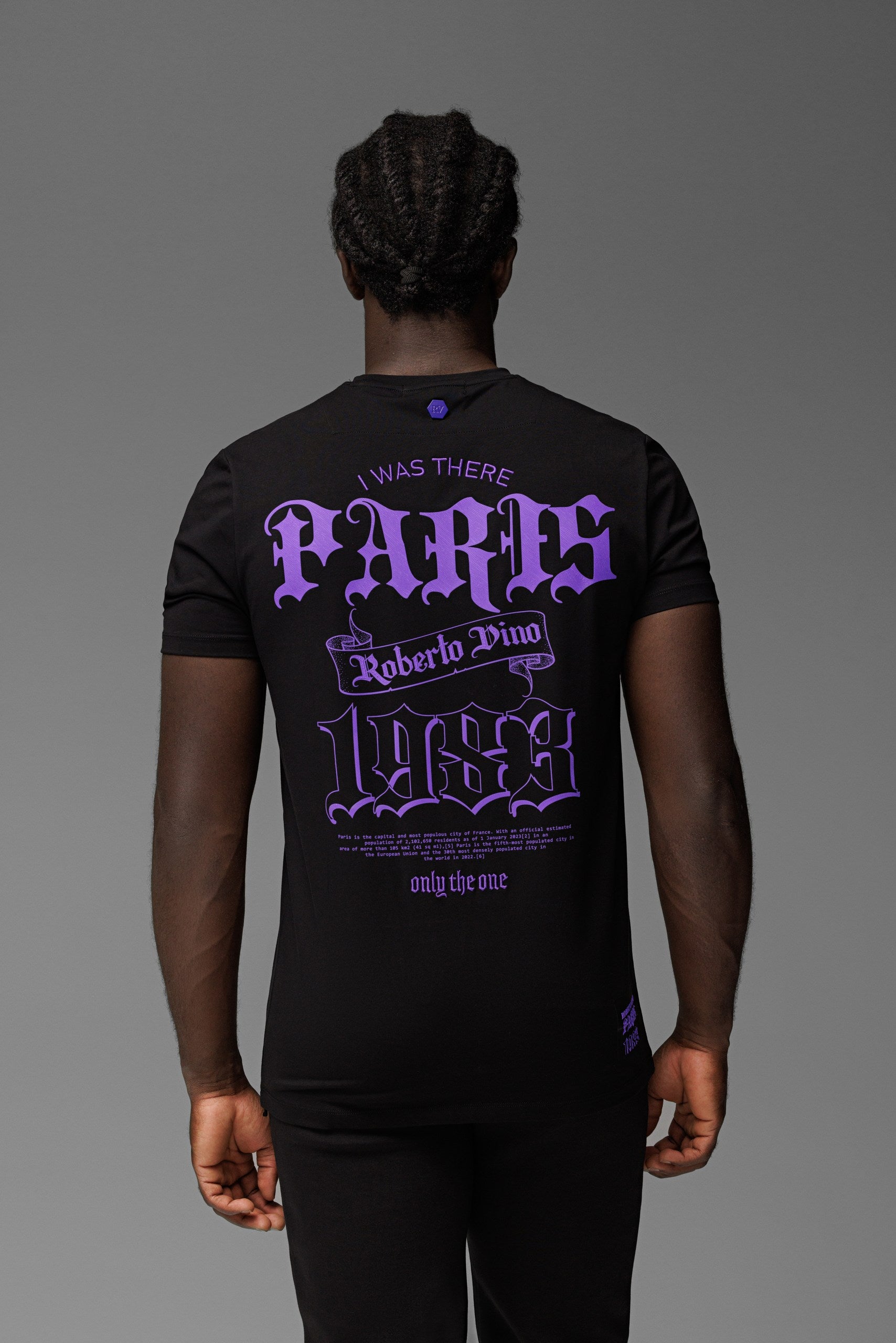 One Paris T-shirt Black-Purple