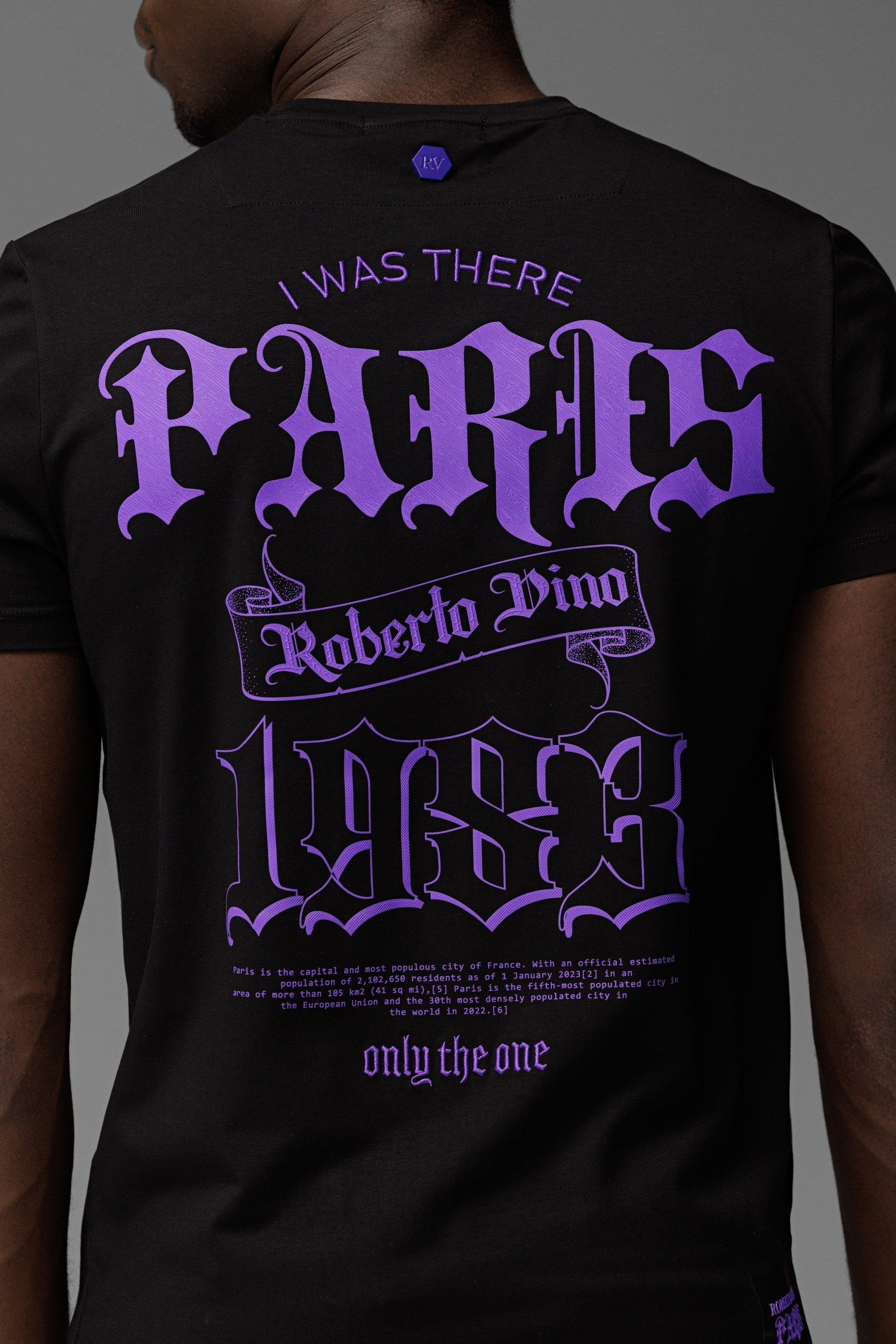 One Paris T-shirt Black-Purple