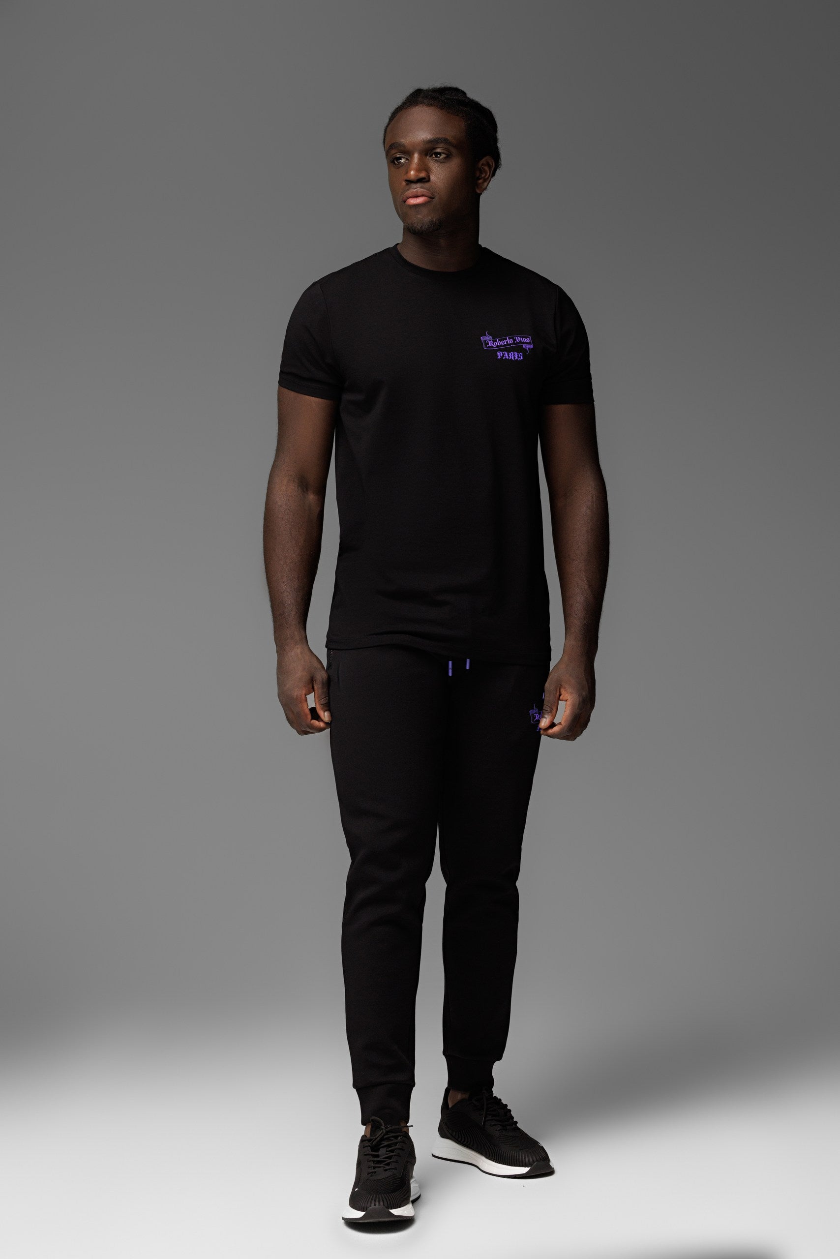 One Paris T-shirt Black-Purple