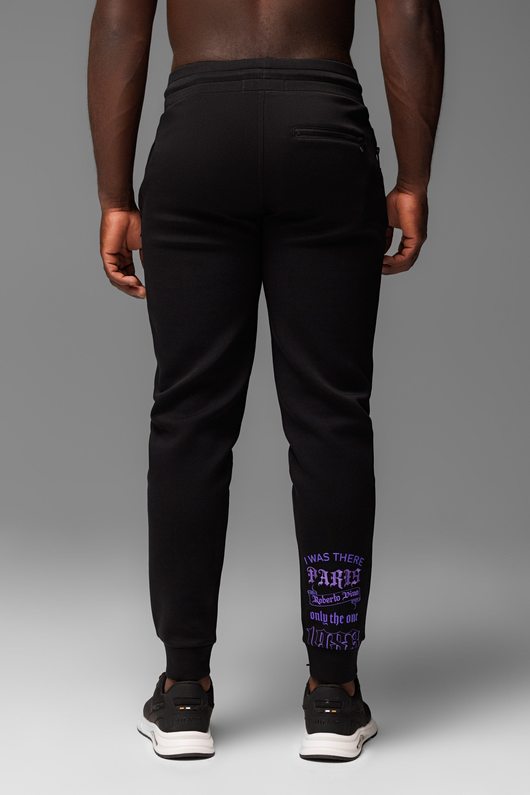 Paris Pants Black-Purple