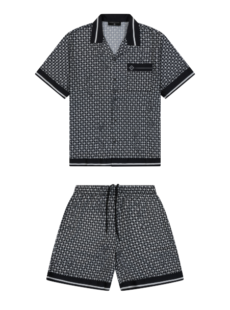 RV Black White Logo Cabana Set