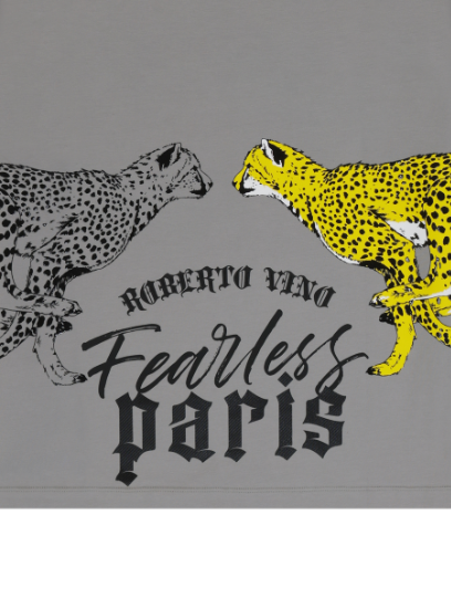 Double Cheetah Tee - Black