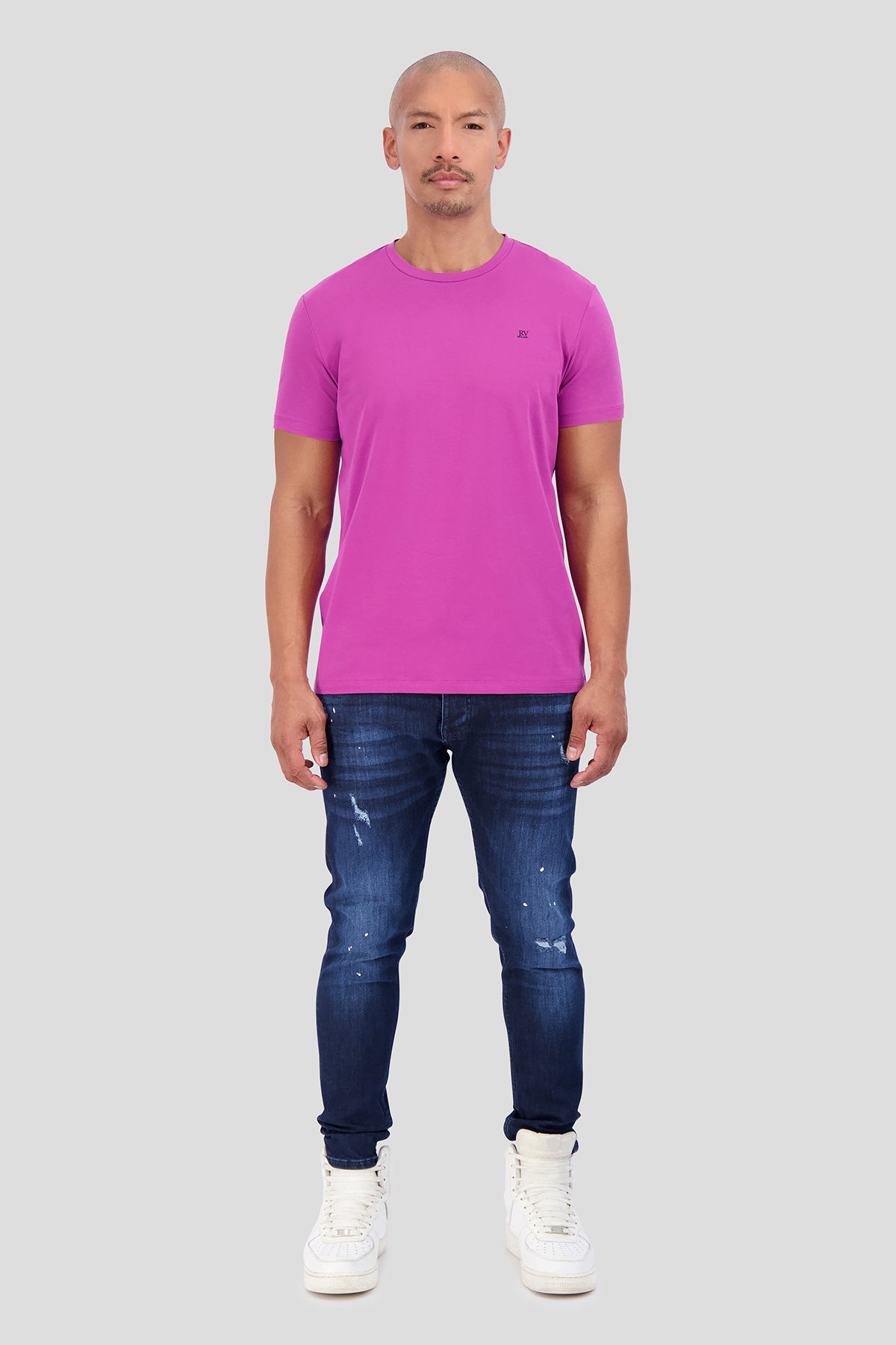 RV MILANO PURPLE PLAIN TEE